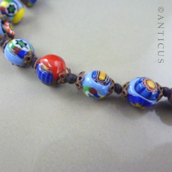 Venetian Glass Necklace, Early 20th Century.