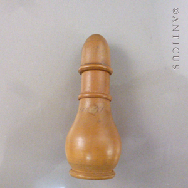 Victorian Treen Glove-Powder Dispenser.