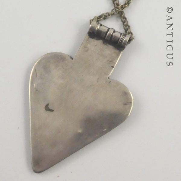 Very Old Afghani Silver, Brass and Cornelian Necklace.