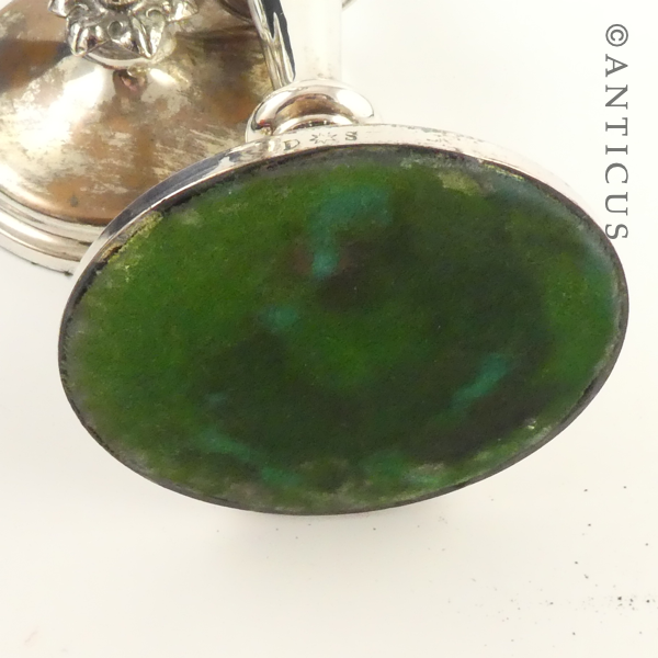 Pair Georgian Old Sheffield Plate Candlesticks.