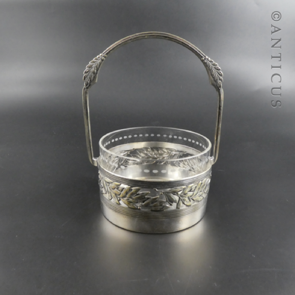 WMF Jugendstil Basket with Glass Liner.