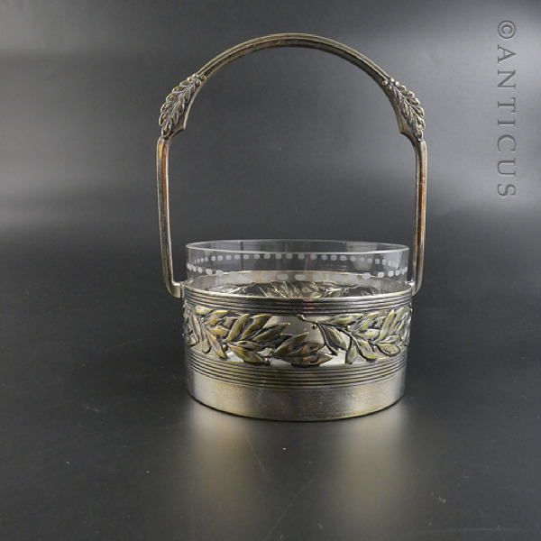 WMF Jugendstil Basket with Glass Liner.
