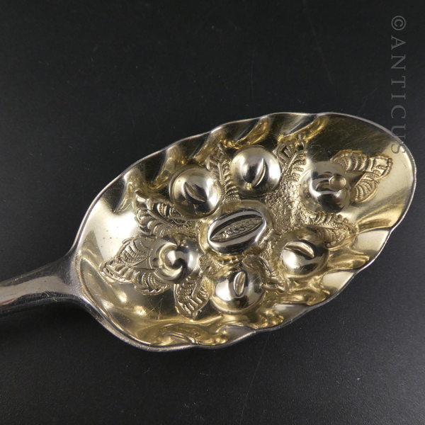 Silver Berry Spoon, London 1903.