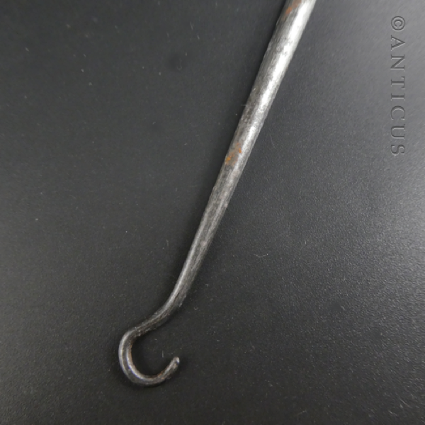 Sterling Silver-Handled Button Hook, 1896.