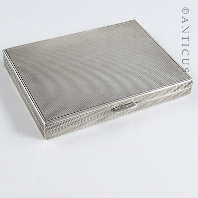 Silver Double Hinged Cigarette or Cheroot Case.