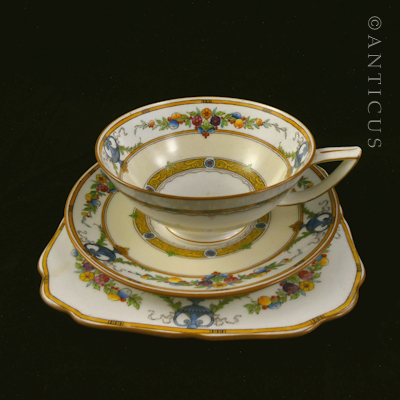 Hand Painted Minton Cup, Saucer and Plate.
