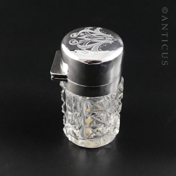 Smelling Salts Jar, Silver Lid, 1902.