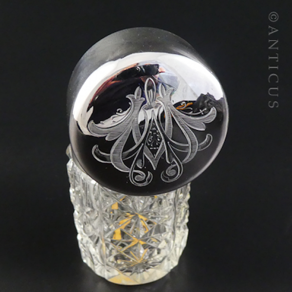 Smelling Salts Jar, Silver Lid, 1902.