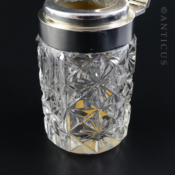 Smelling Salts Jar, Silver Lid, 1902.