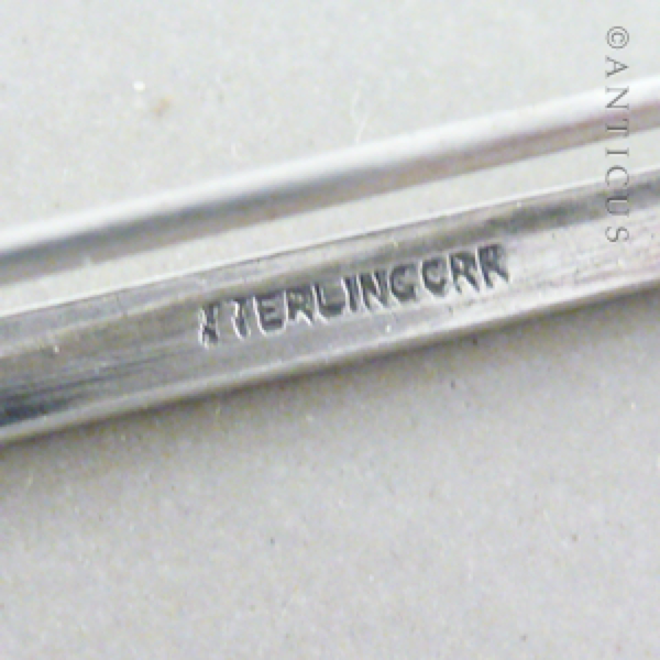 Wide Faux Sapphire and Faux Diamond Bar Brooch.