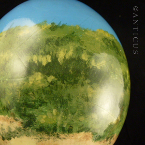 Vintage Ostrich Egg with Print of Lion.