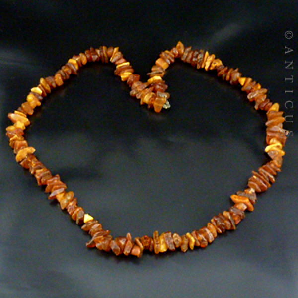 New Zealand Kauri Gum Amber Necklace.