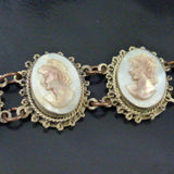 Carved Mother of Pearl Cameo Bracelet.