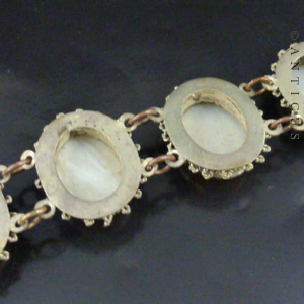 Carved Mother of Pearl Cameo Bracelet.