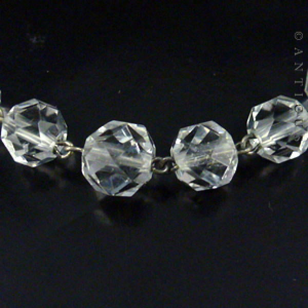 Graduated Strand Crystal Beads on Chain.