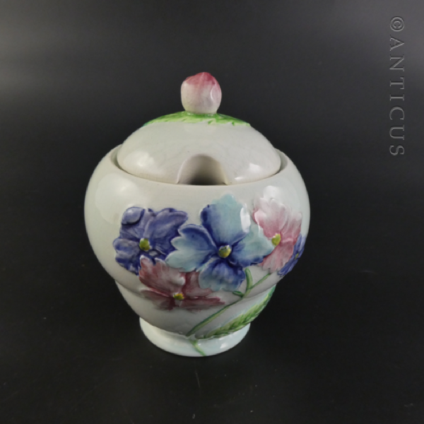 Carlton Ware Lidded Honey or Jam Pot.