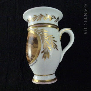 Early 1800s German Chocolate Cup, Hand Painted.