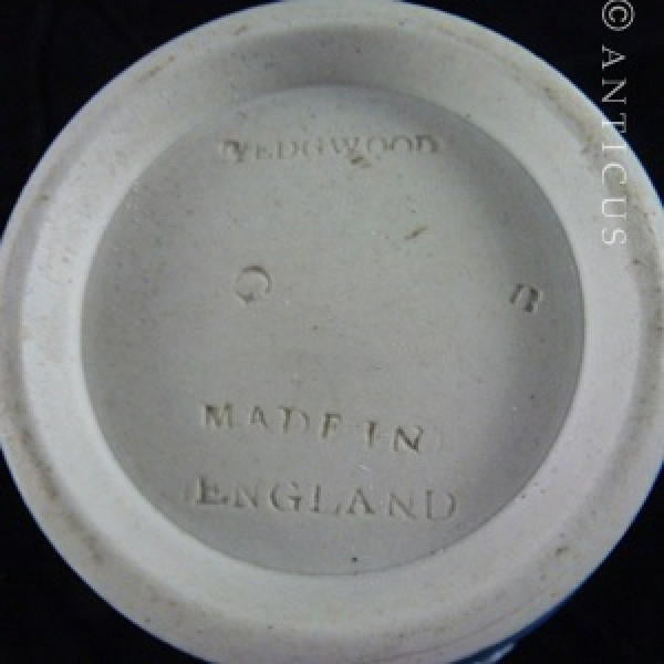 Wedgwood Blue and White Jasperware Vase.