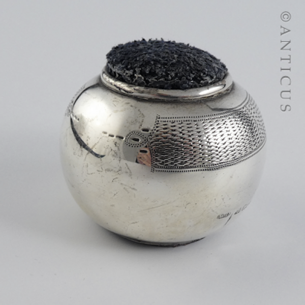 Sterling Silver Pin Cushion, 1902.