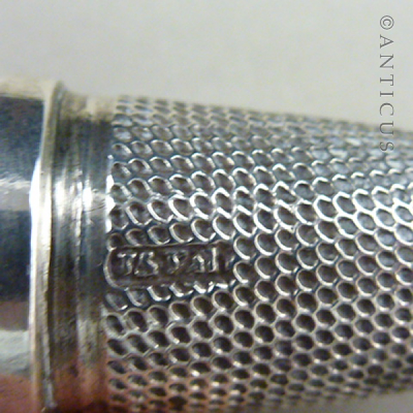 Silver Thimble, Vintage.