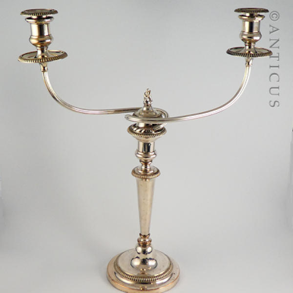 Candelabrum, Two Branch, Old Sheffield Plate.