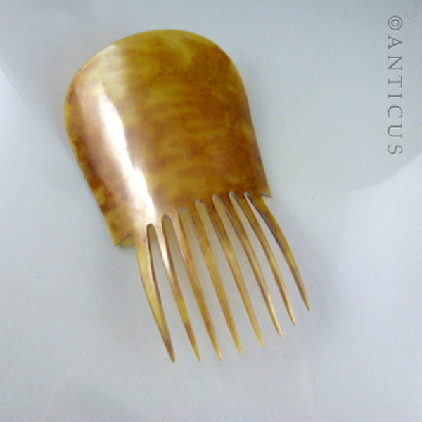 Blonded Tortoiseshell Hair Comb, Large.