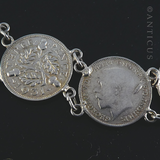 Coin Bracelet, English Threepence Coins.