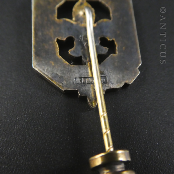 Gilded Silver Scouts Thanks Badge Lapel Pin.