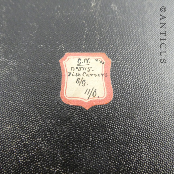 Pair of Edwardian Fish Servers, Boxed.