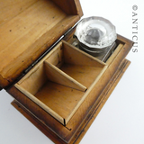 Wooden House Inkwell and Stamp Box.