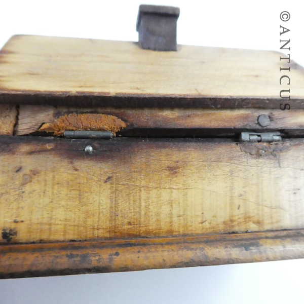 Wooden House Inkwell and Stamp Box.