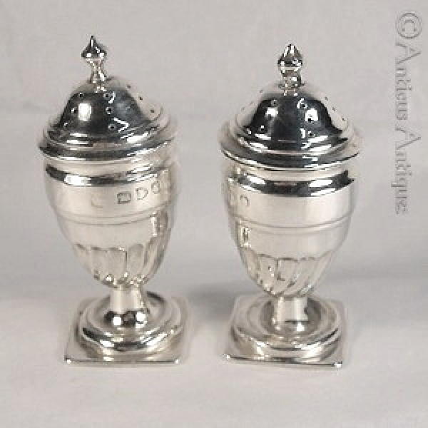 Pair Sterling Pepperettes, Chester 1896.