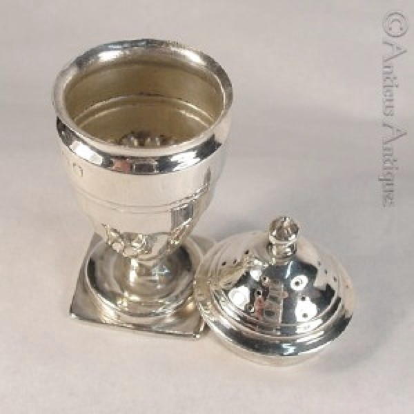 Pair Sterling Pepperettes, Chester 1896.