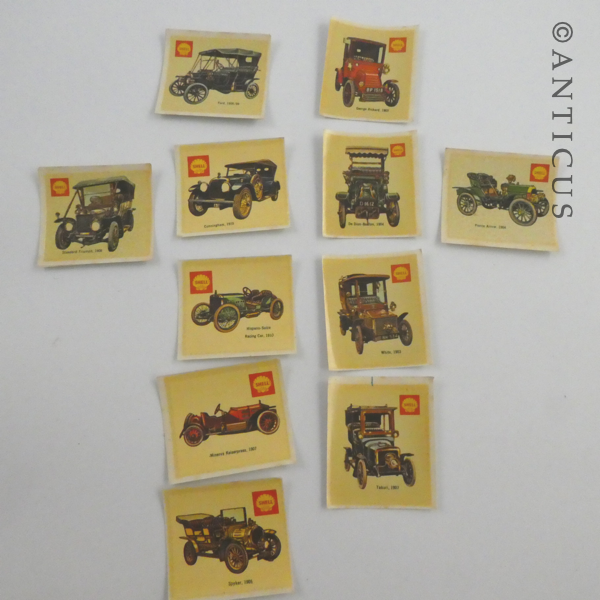 28 Vintage NZ Shell Oil Promotional Transfers, Cars.