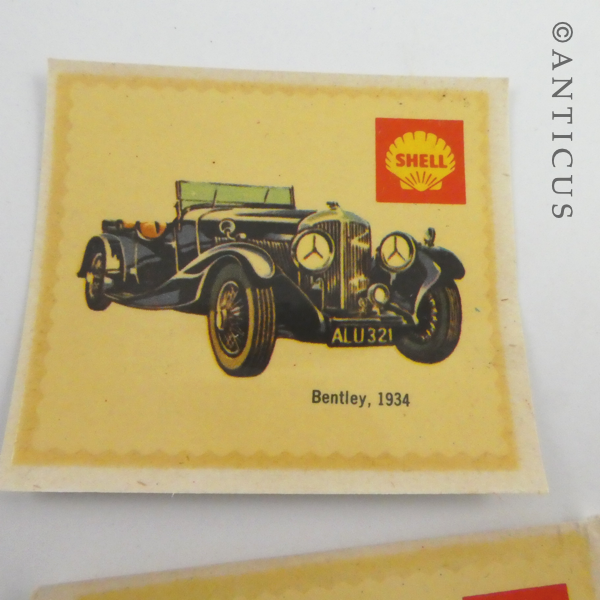 28 Vintage NZ Shell Oil Promotional Transfers, Cars.