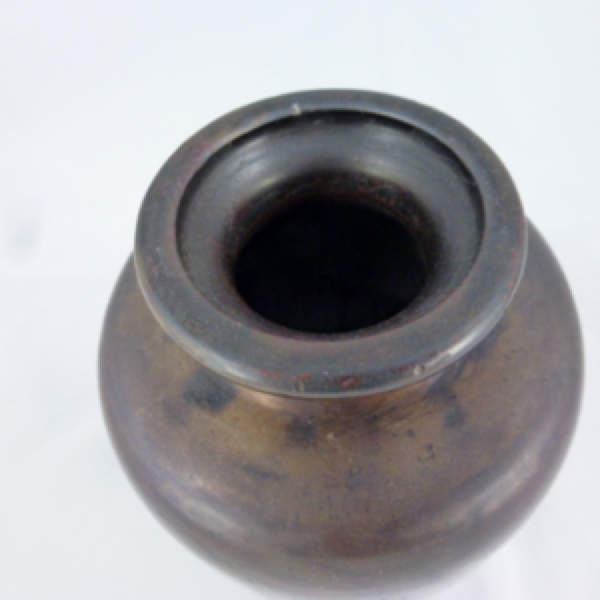 Japanese Bronze Ovoid Vase, Signed.