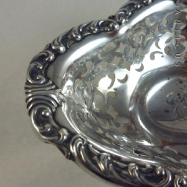 Gorham Antique Sterling Silver Pierced Work Dish.