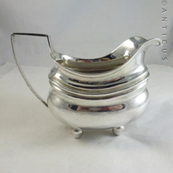 George III Sterling Silver Creamer, London 1809.