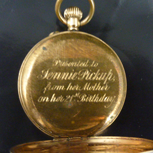 Ladies 14K Gold Vintage Pocket Watch.