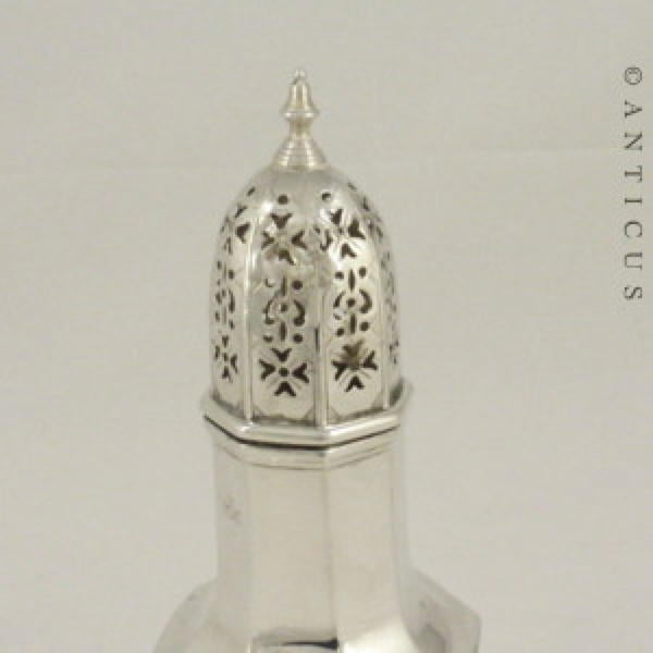 Victorian Large Silver Sugar Castor, 1899.