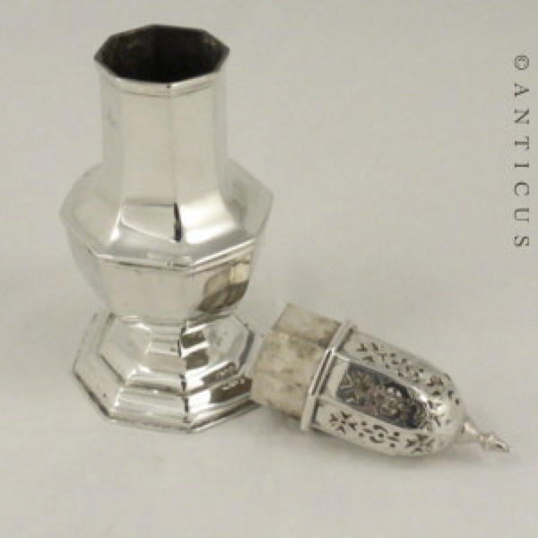 Victorian Large Silver Sugar Castor, 1899.