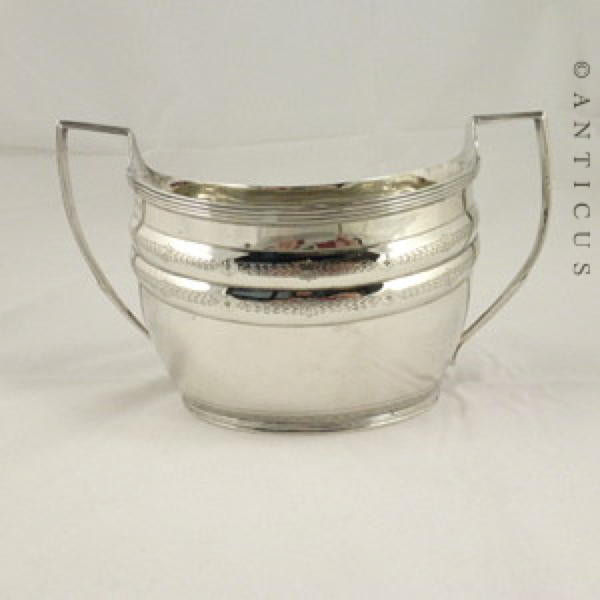 Georgian Silver Sugar Sucriere, circa 1805.