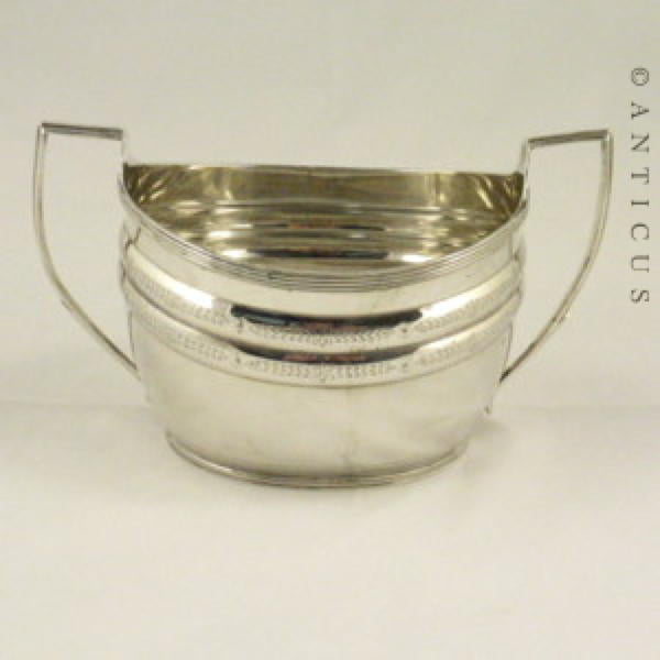 Georgian Silver Sugar Sucriere, circa 1805.