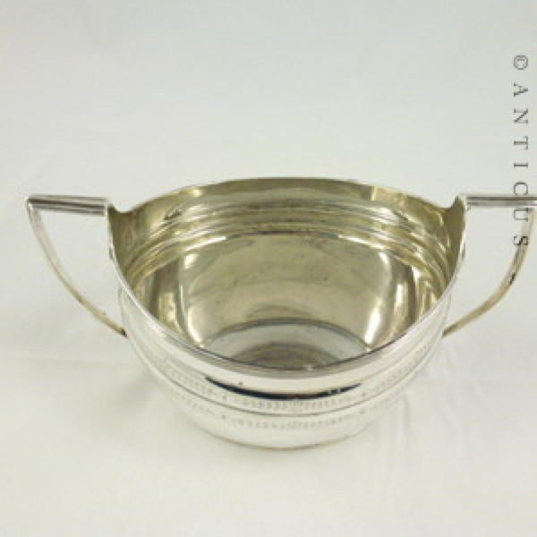 Georgian Silver Sugar Sucriere, circa 1805.
