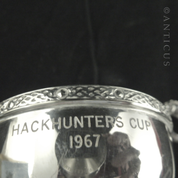 Small Silver Plate Trophy Cup, Elegant Shape.