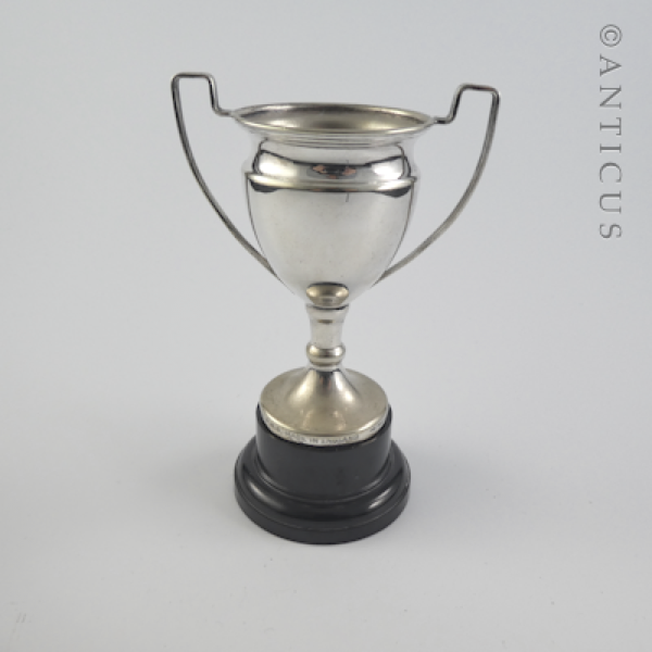 Small Silver Plate Trophy Cup on Stand.