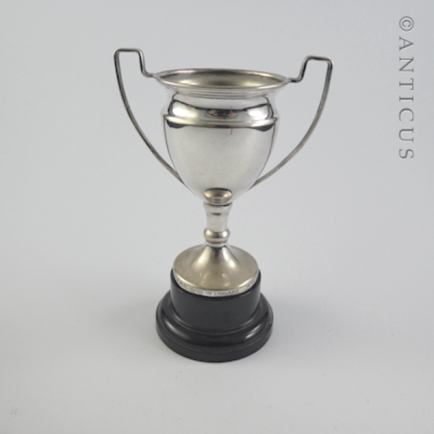 Small Silver Plate Trophy Cup on Stand.