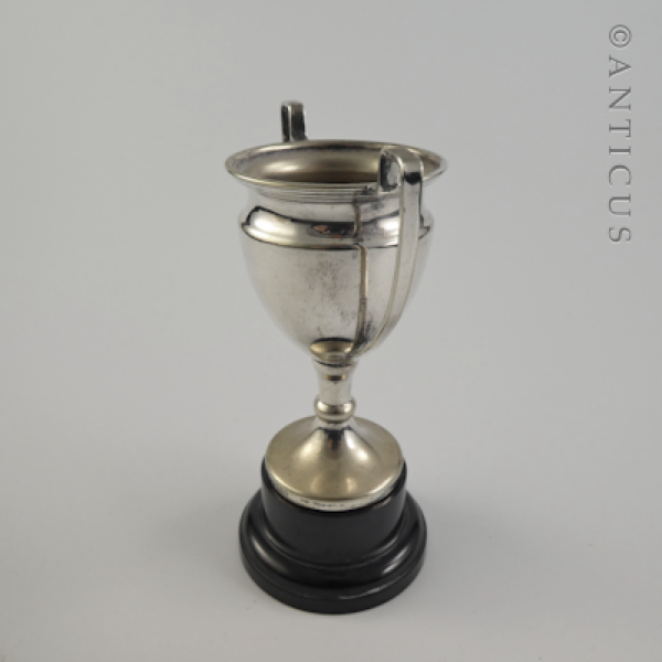 Small Silver Plate Trophy Cup on Stand.