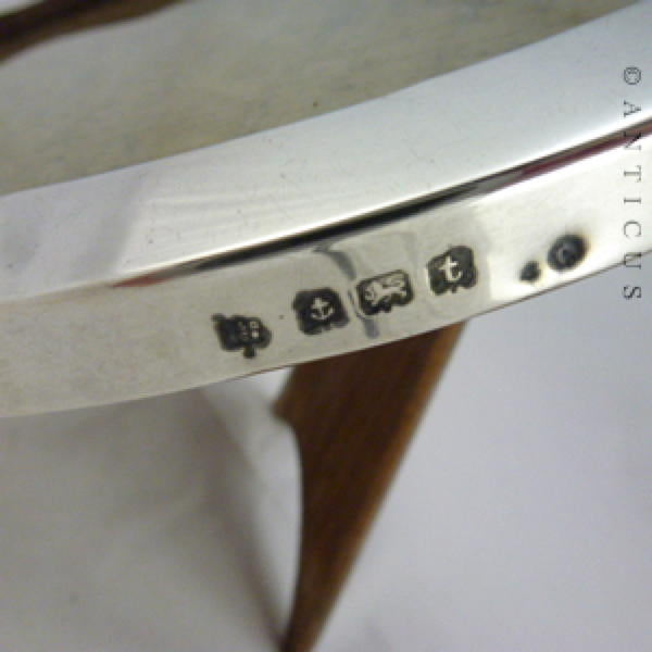 Oval Sterling Silver Photo Frame, 1918.