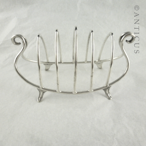 Silver Plate Toast Rack, Early 20th Century.